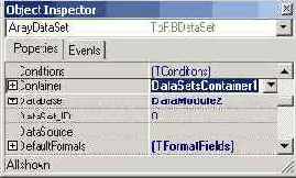  array-.   TpFIBUpdateObject  TDataSetContainer